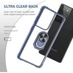 Samsung Galaxy S21 Ultra 5G SM-G998B Shockproof Armor Magnetic Finger Ring Stand Ultra Clear Back Case Cover Fit Look
